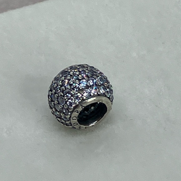 Authentic Pandora 925 Pave Lights Clear CZ Charm Bead # 791051CZ - Picture 2 of 5